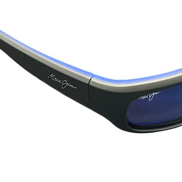 Maui Jim Maukele Polarized Wrap Sunglasses Blue Lenses MJ0682S-003 - Picture 10 of 10